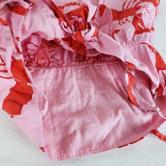J.Crew Lobster Camisole Tank Top Womens 6 Tie-Back Pink Coastal Nautical - Picture 10 of 11